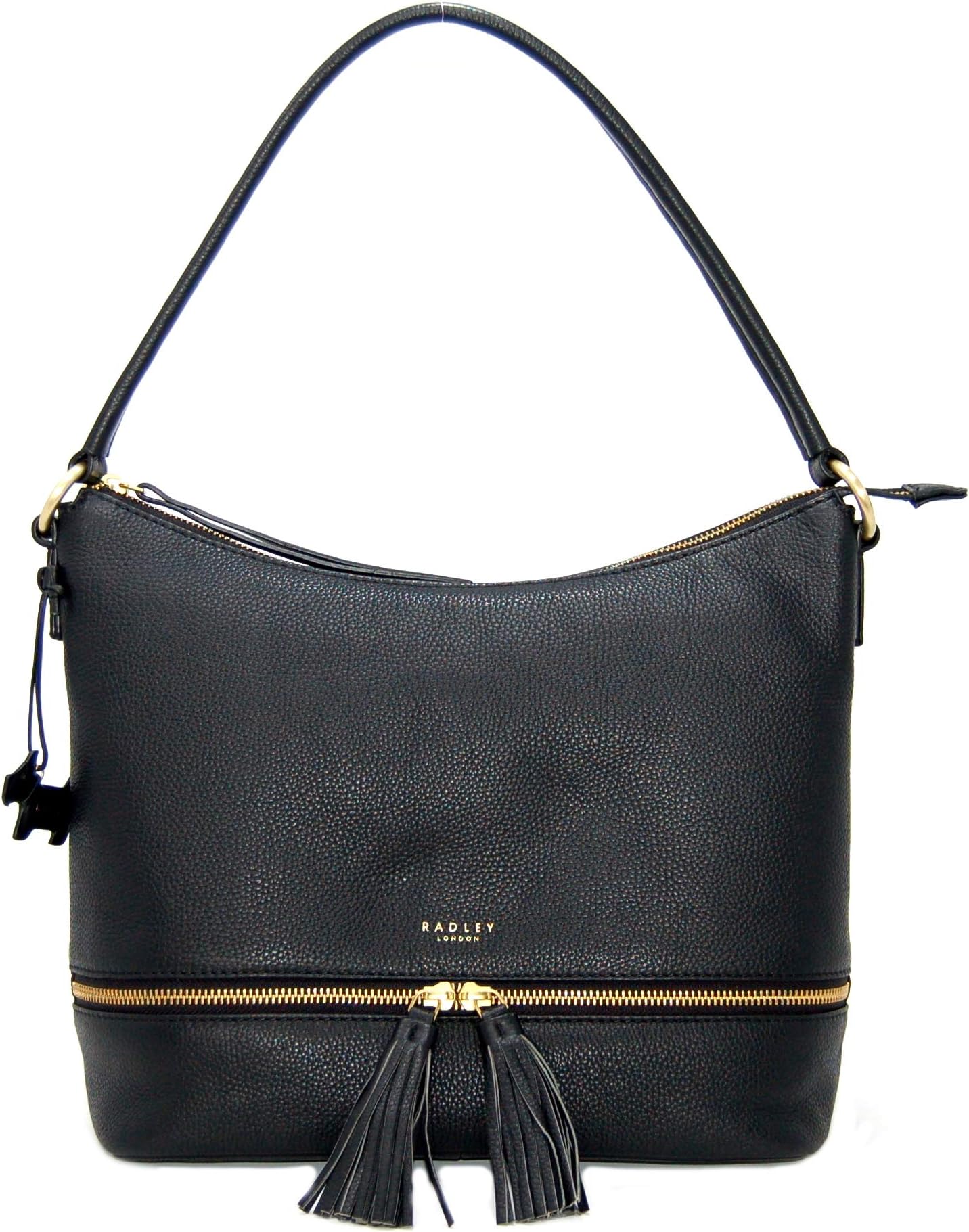 RADLEY 'Pickering' Medium/Large Black Leather Shoulder Bag