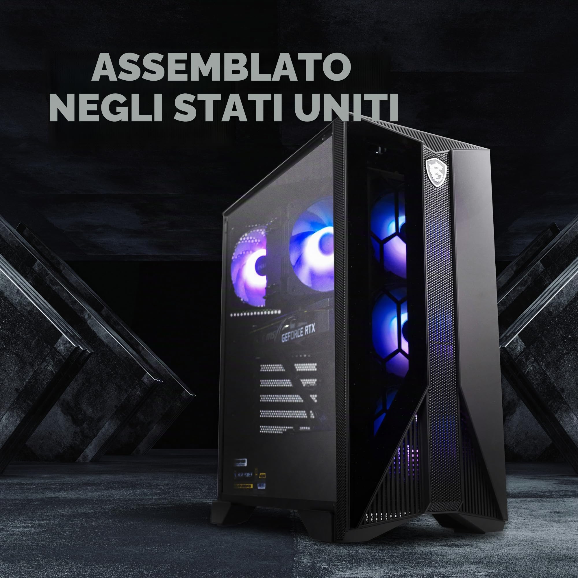 MSI Aegis Z2 Gaming Desktop (2024): AMD Ryzen R7-7700, Geforce RTX 4060, 16GB DDR5, 1TB m.2 SSD, 80+ Gold PSU, WiFi, tastiera e mouse, fai da te, Windows 11 Home: C7NUC-817US