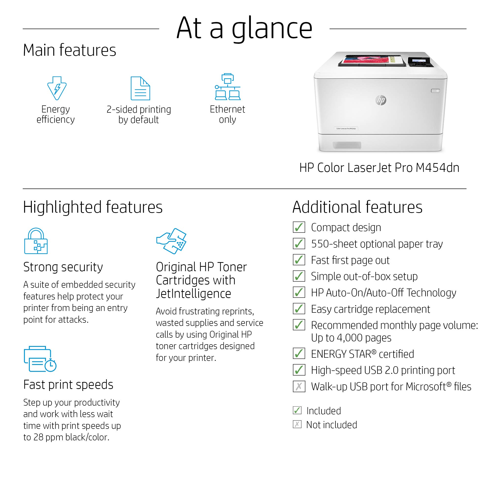 hp printer m454dn