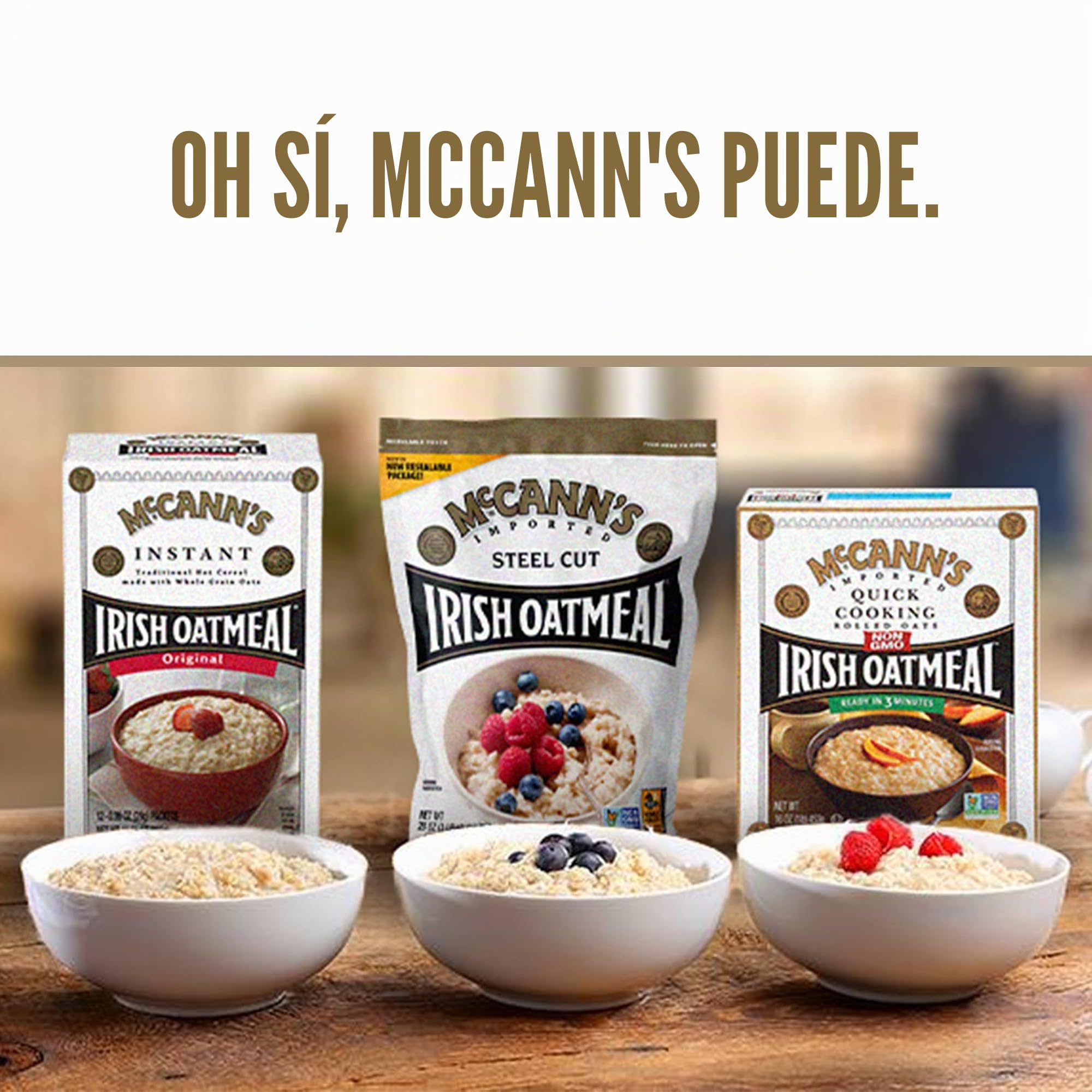 McCann's Avena irlandesa, avena tradicional cortada en acero, bolsa de 28 onzas