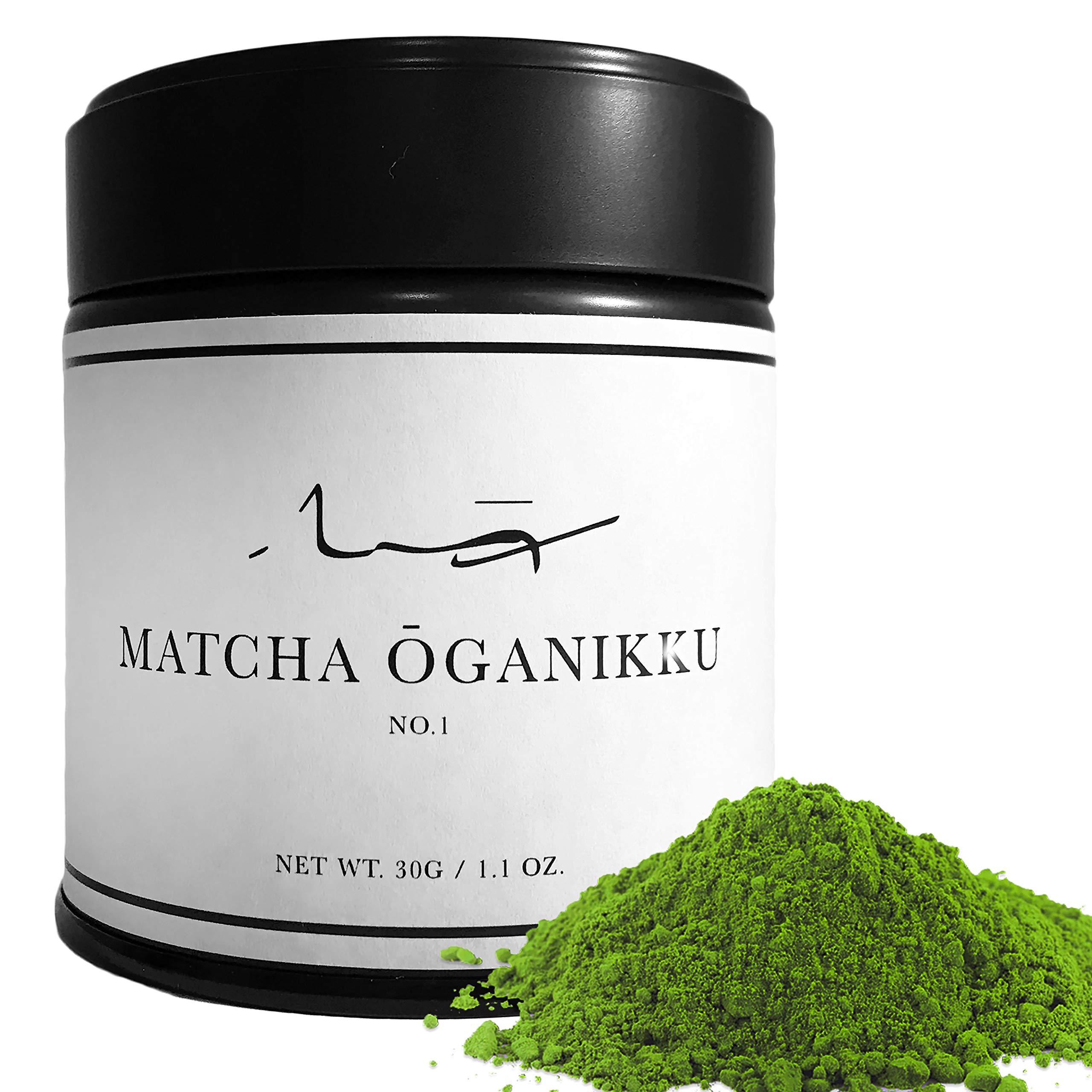 Matcha Ōganikku - Premium Organic Ceremonial Grade Sipping Tea - Authentic Japanese Origin - Antioxidants, Energy, Radiation Free, No Additives, Zero Sugar - USDA and JAS Certified