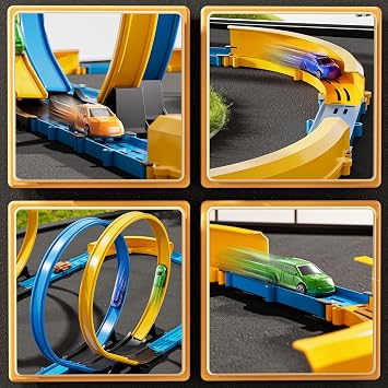 MSKOLER Car Race Track Sets for Kids 3 4 5 6 7 8 9 Years Old - Toy Car