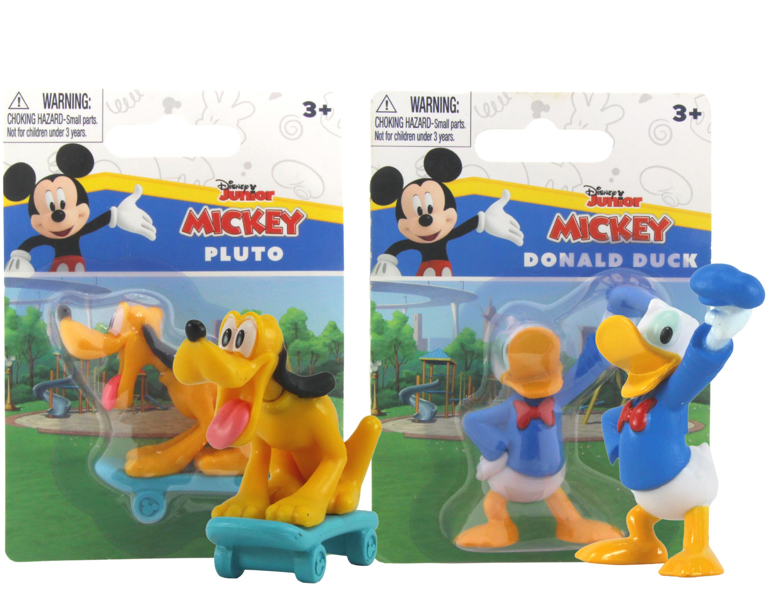 Toptoys2u Bargain BundlesMickey and Friends 3D 2.5" 6cm Figures - Highly Detailed Collectable Miniature Figures Perfect as Cake Toppers - Pluto & Donald - Twin Pack