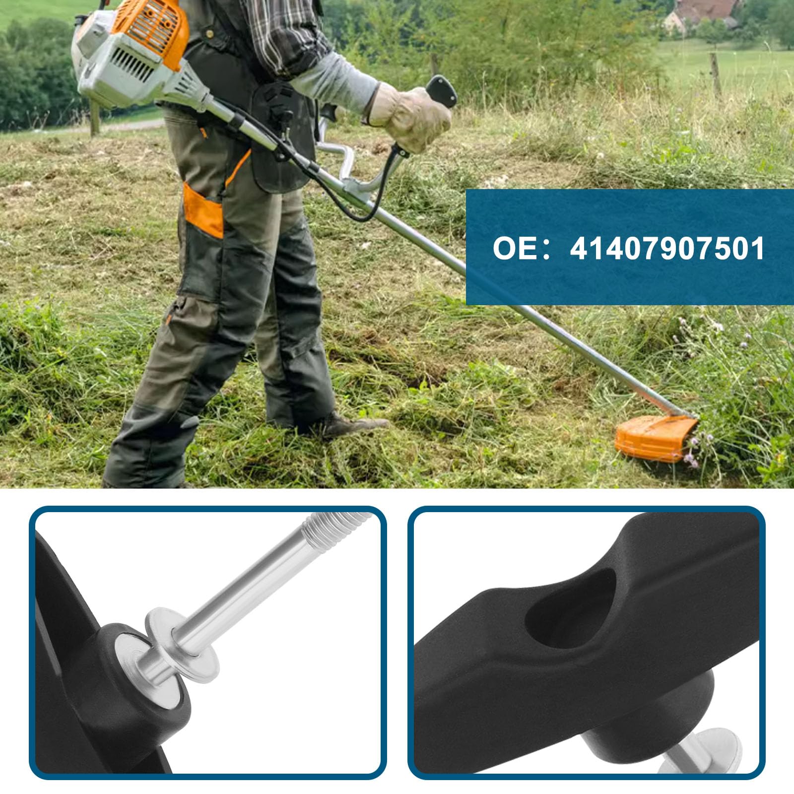 Montageschrauben, Griff für Rasenmäher, M5, Schrauben für Rasenmäher, kompatibel mit Stihl FR130 FS80 Knopfschraube Griff 41407907501