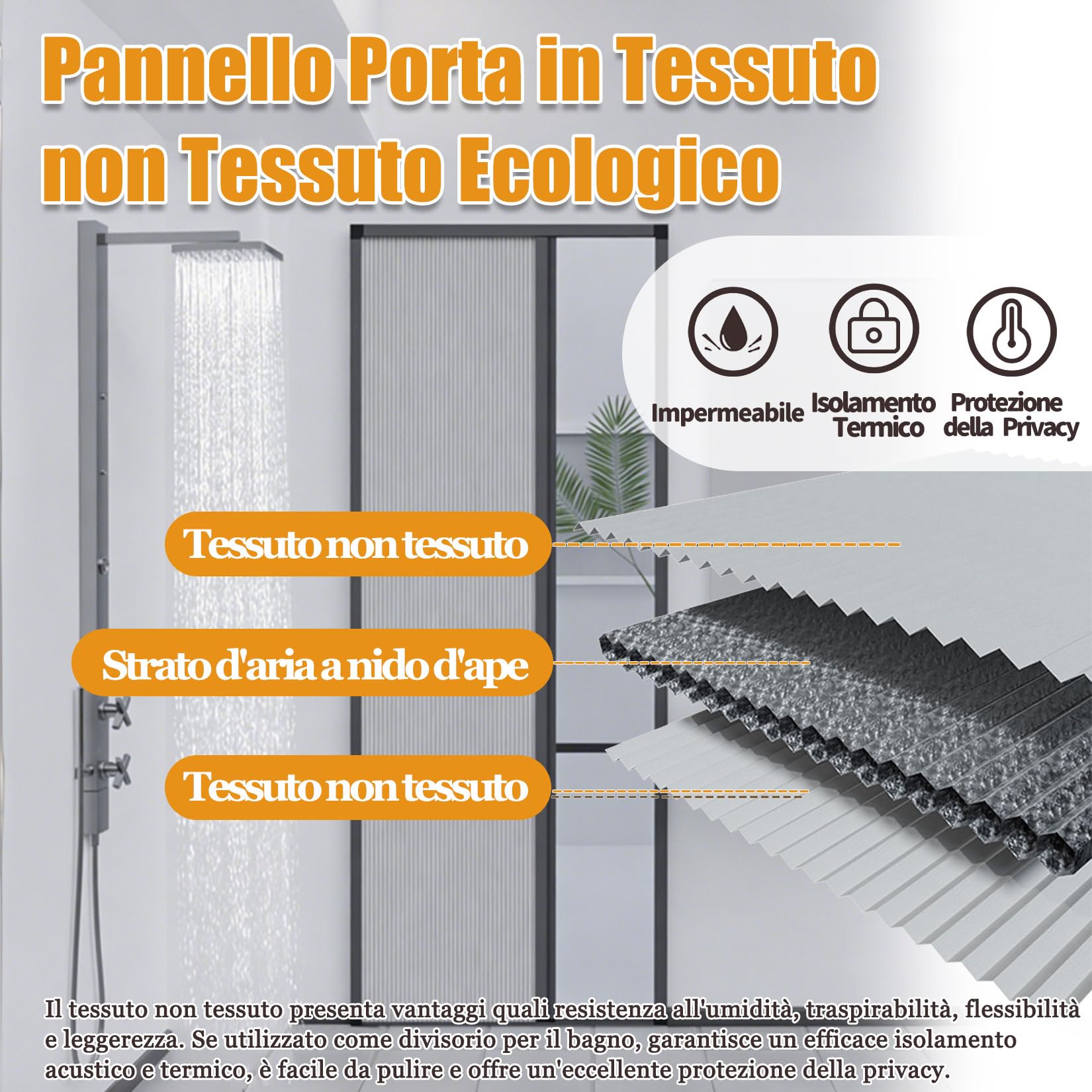 Porta a fisarmonica Porta a soffietto for interni,Disegno A Nido D'ape,per Armadi/Corridoi/Camere da Letto/Balconi/Cucine/Bagni Bianco 70×210cm