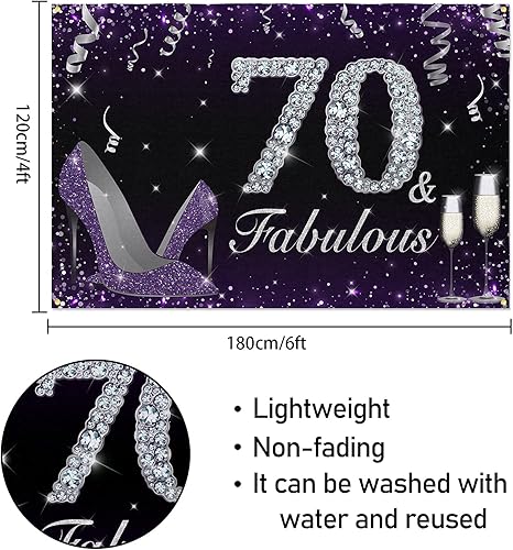 Miniatura 33 de HAMIGAR Fabuloso telón de fondo de cumpleaños tacones altos morados