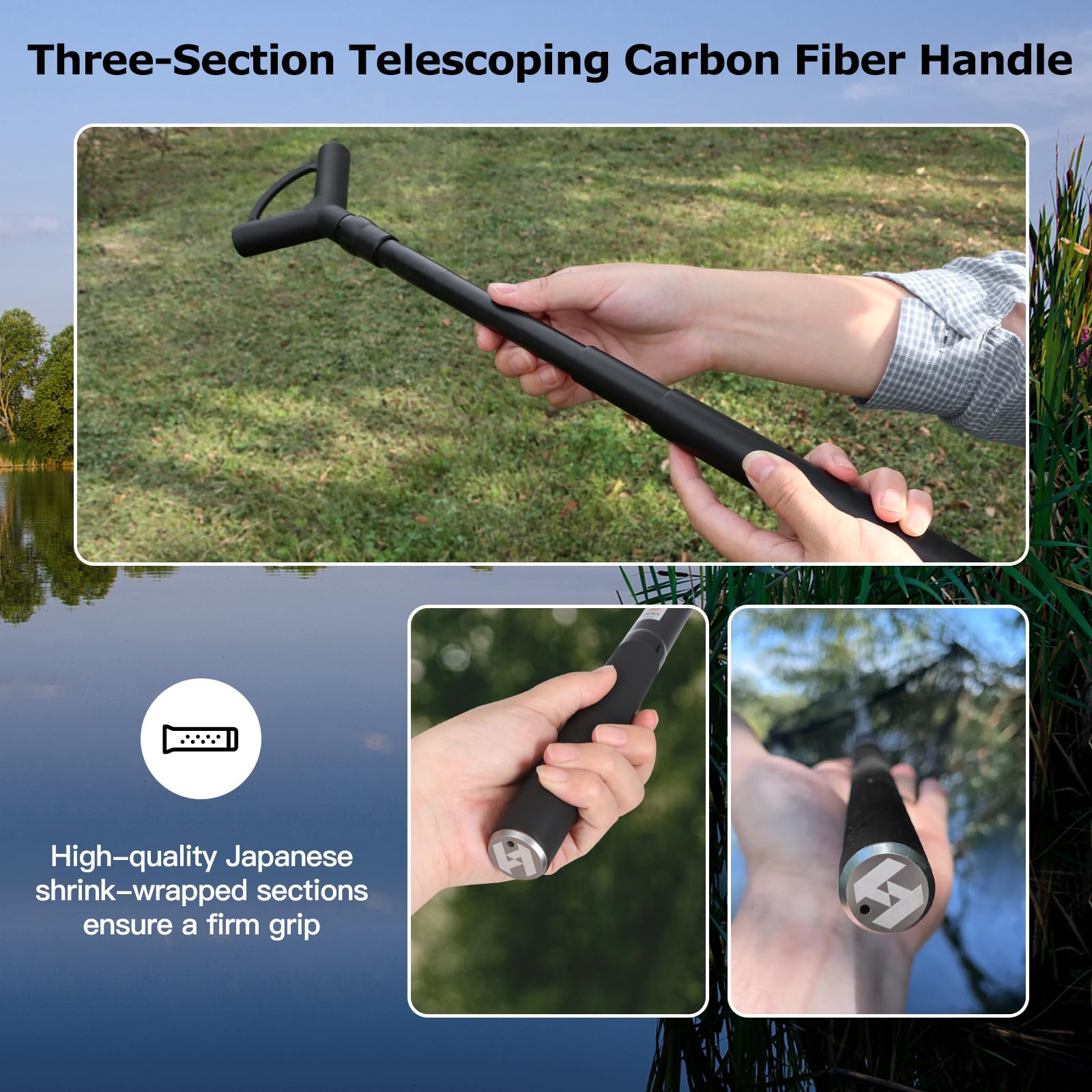 Snapklik.com : Landing Net For Carp Fishing, 32 Inch Large Fishing Net, 6 Feet Telescoping Carbon Fiber Long Handle Saltwater Big Fish, Holds Up To 88lbs/40kgs, Olive Green, Supplied Snapklik.com : Landing Net For Carp Fishing, 32 Inch Large Fishing Net, 6 Feet Telescoping Carbon Fiber Long Handle Saltwater Big Fish, Holds Up To 88lbs/40kgs, Olive Green, Supplied