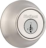 Kwikset 660 Deadbolt Deadbolt Lock, Satin Nickel Round Exterior Keyed...