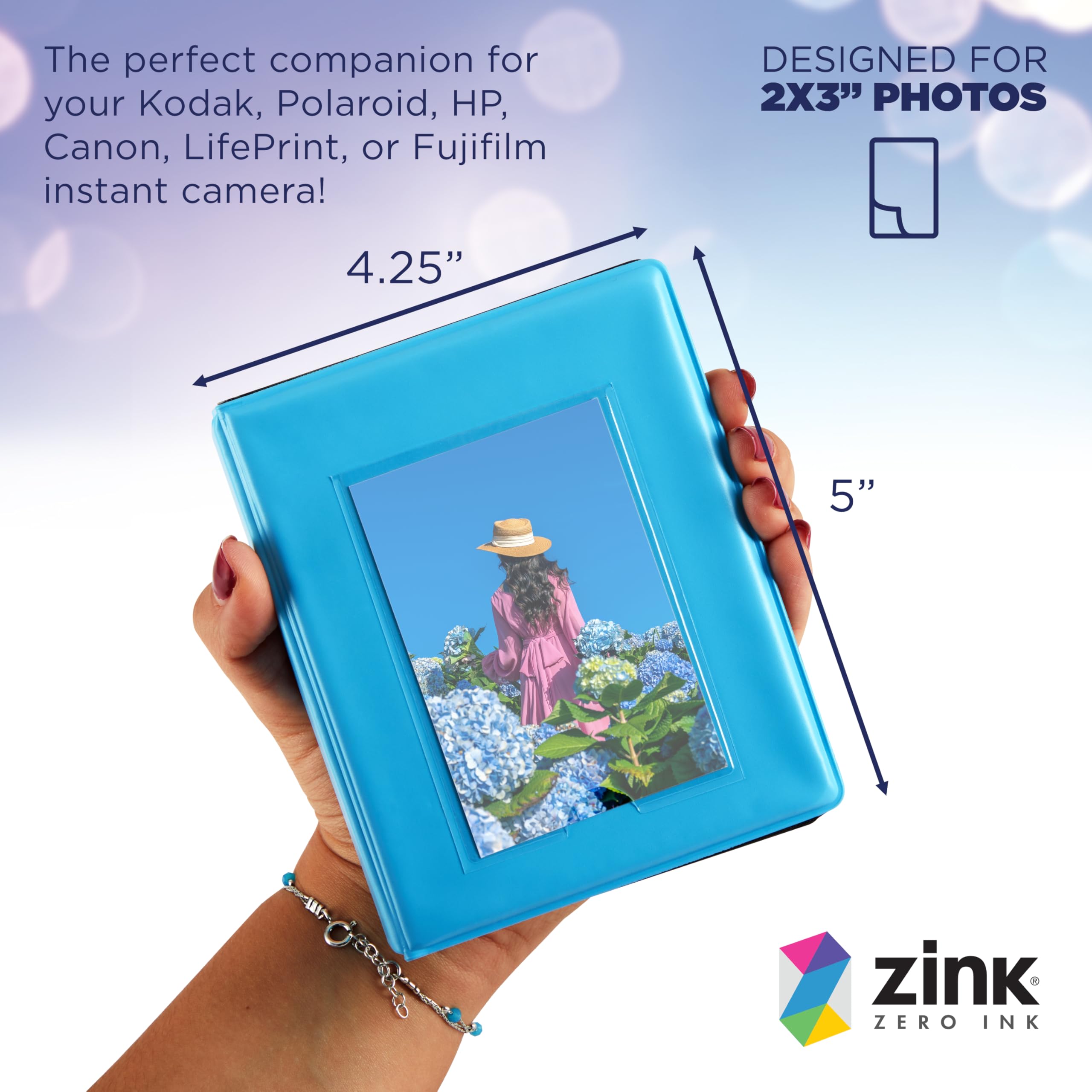 Zink Mini Album Fotografico 2x3 con 64 Tasche e Copertina
