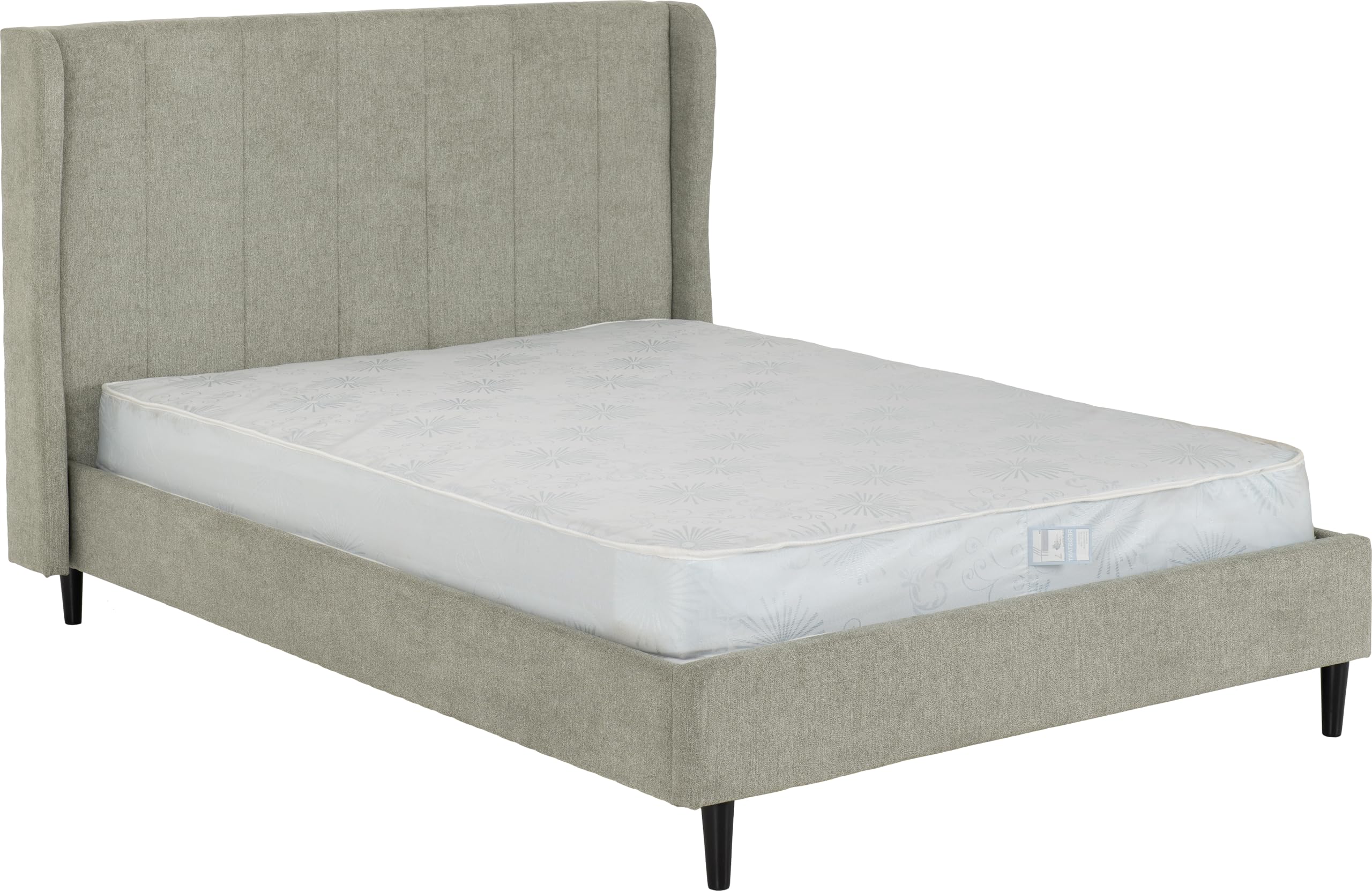 Seconique Amelia Double Bed Frame - Dark Grey Velvet