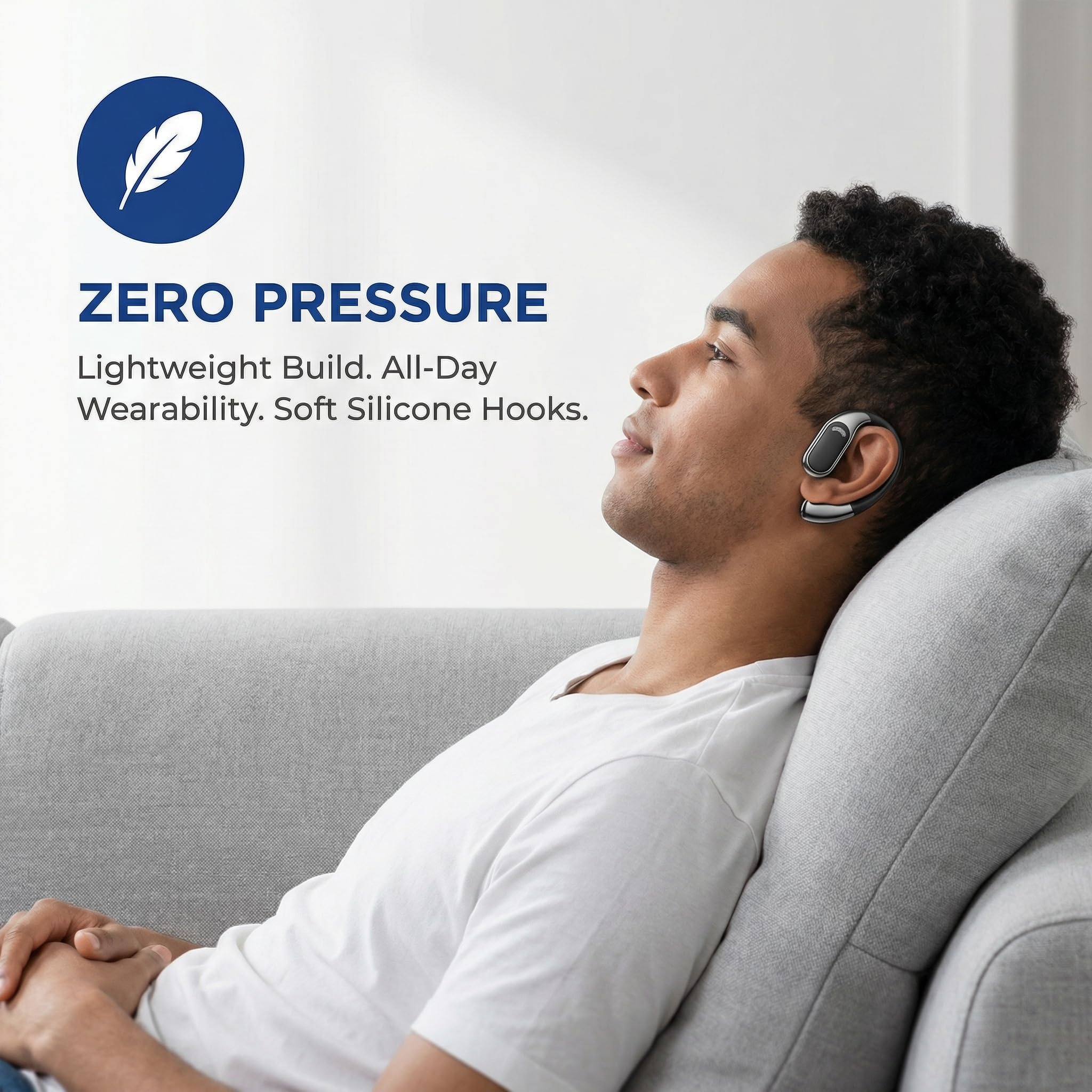Auricolari aperti, auricolari wireless Bluetooth 5.4, display a LED, auricolari Bluetooth per allenamento/corsa, controlli touch con riduzione del rumore AI, 72 ore di autonomia, impermeabili