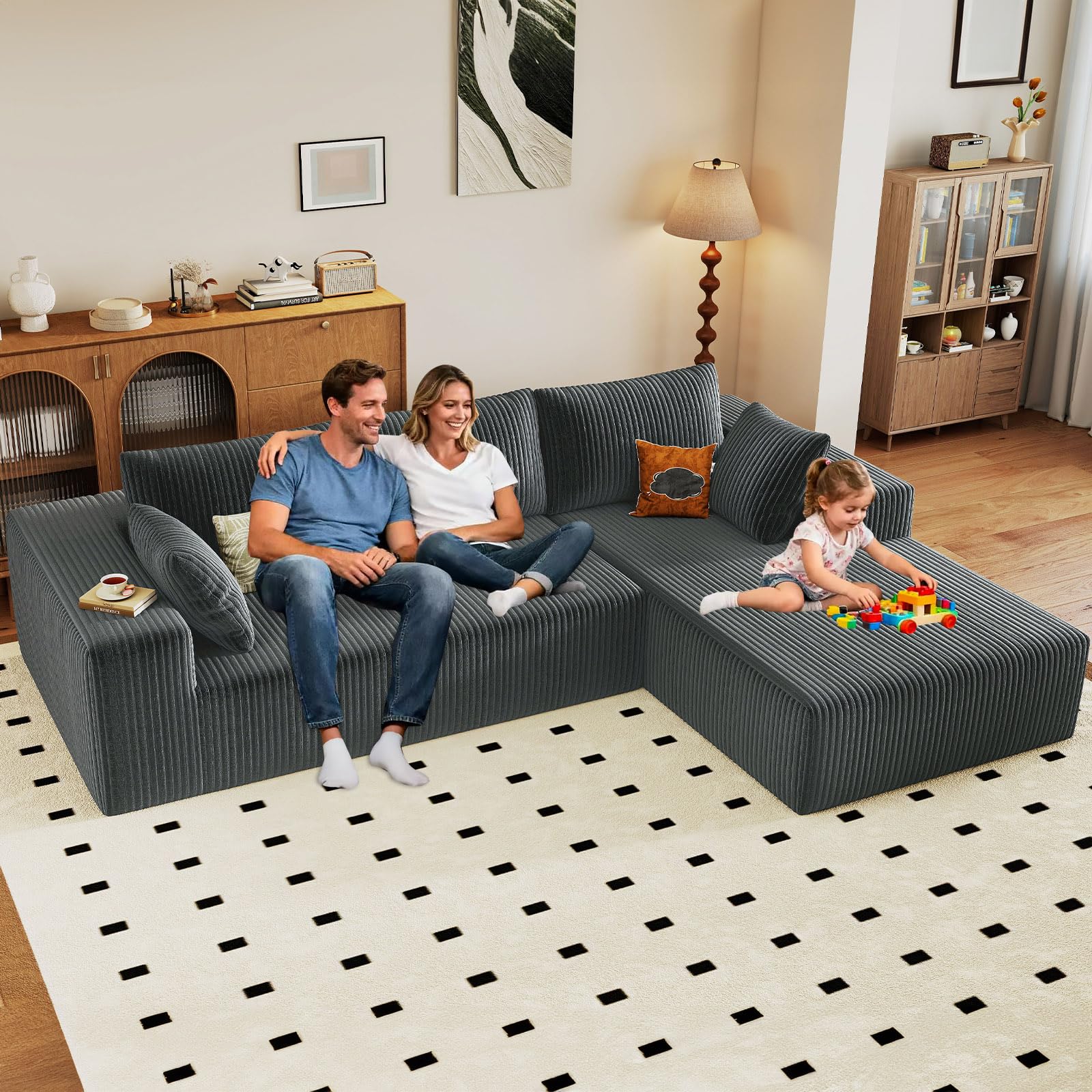 YESER Modular Sectional Sofa Boneless Couch, U Shaped YESER Modular Sectional Sofa Boneless Couch, U Shaped