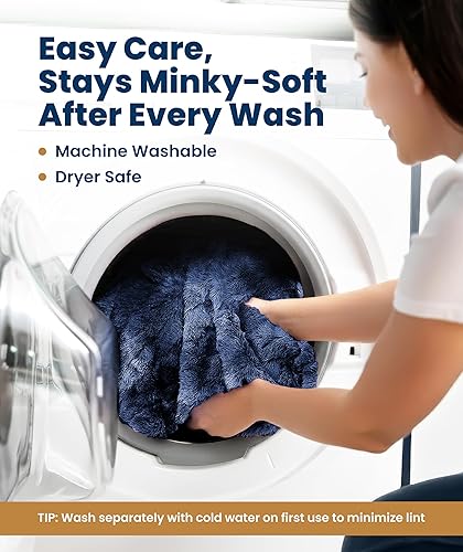 Miniatura 4 de Everlasting Comfort Manta de piel sintética de lujo, ultra suave y mullida, para sofá cama y sala de estar. Otoño, invierno y primavera, 50 x 65