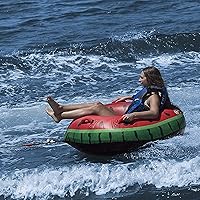 Vista 6 de Solstice Balsa flotante de tubo remolcable de sandía para 1 persona, multicolor, talla única