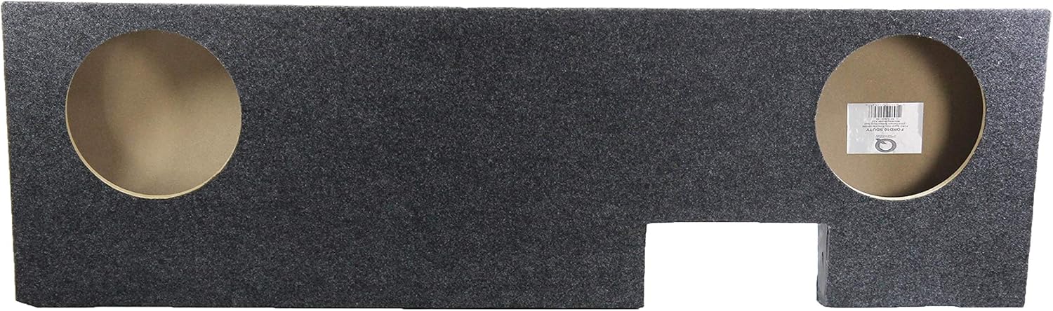 QPower Dual 10in Sealed Subwoofer Enclosure, Sub Box Compatible with Ford F-250 & F-350 Super Duty 2004-2016