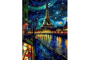 CAMOYAI Eiffel Tower Diamond Painting Kits for Adults - Starry Night Diamond...