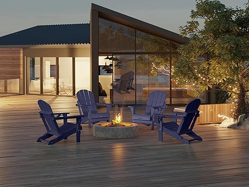 Miniatura 2 de MUCHENGHY Sillas Adirondack plegables, sillas de patio, sillas de césped, silla para exteriores, silla Adirondack de plástico, hoguera, resistente a