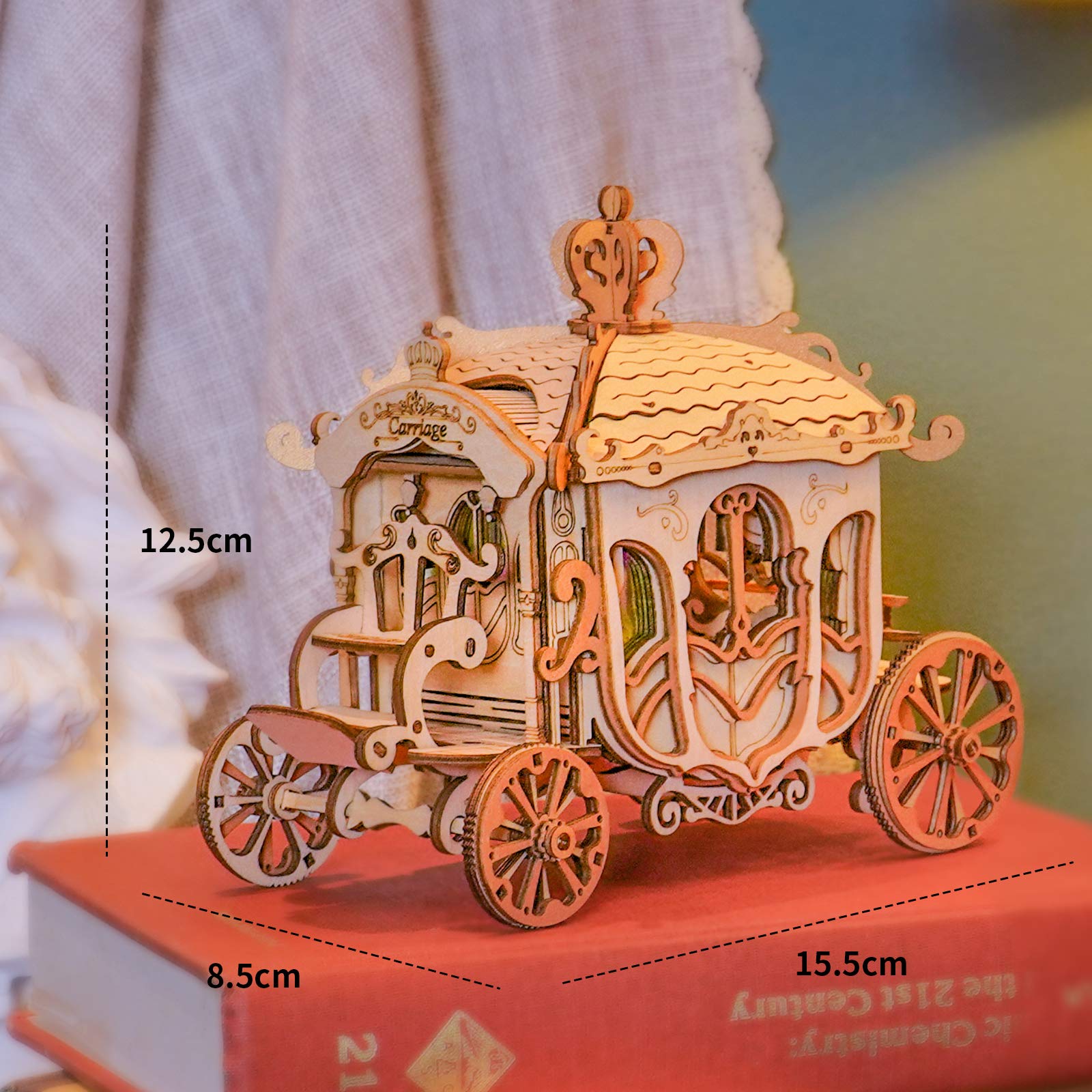 Amazon.co.jp: ROLIFE 立体 パズル 木製 3d 馬車 車 カバー 子供 大人