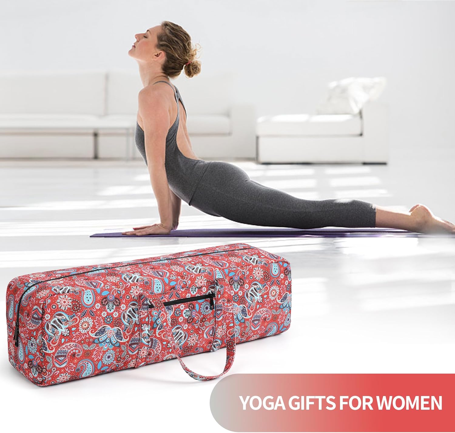 Boulder Bee | Yoga Mat Bag | Large Yoga Mat Carrier with Wet Pocket | Yoga Gifts | Gym Tote Bag for Women - Image 7