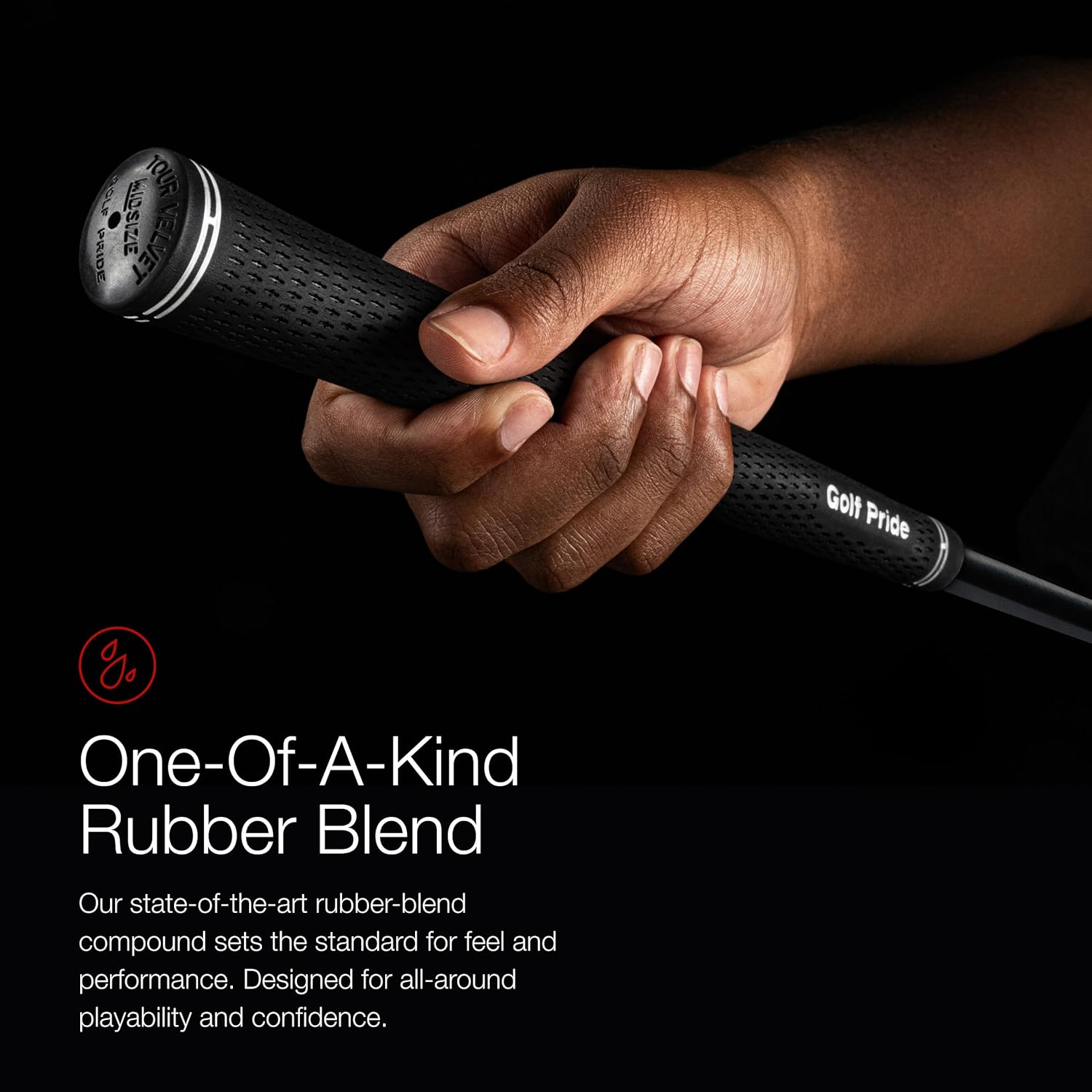 Golf Pride Tour Velvet Golf Grip - Durable Rubber Grip for Clubs - Features Anti-Slip Technology with Textured Surface
