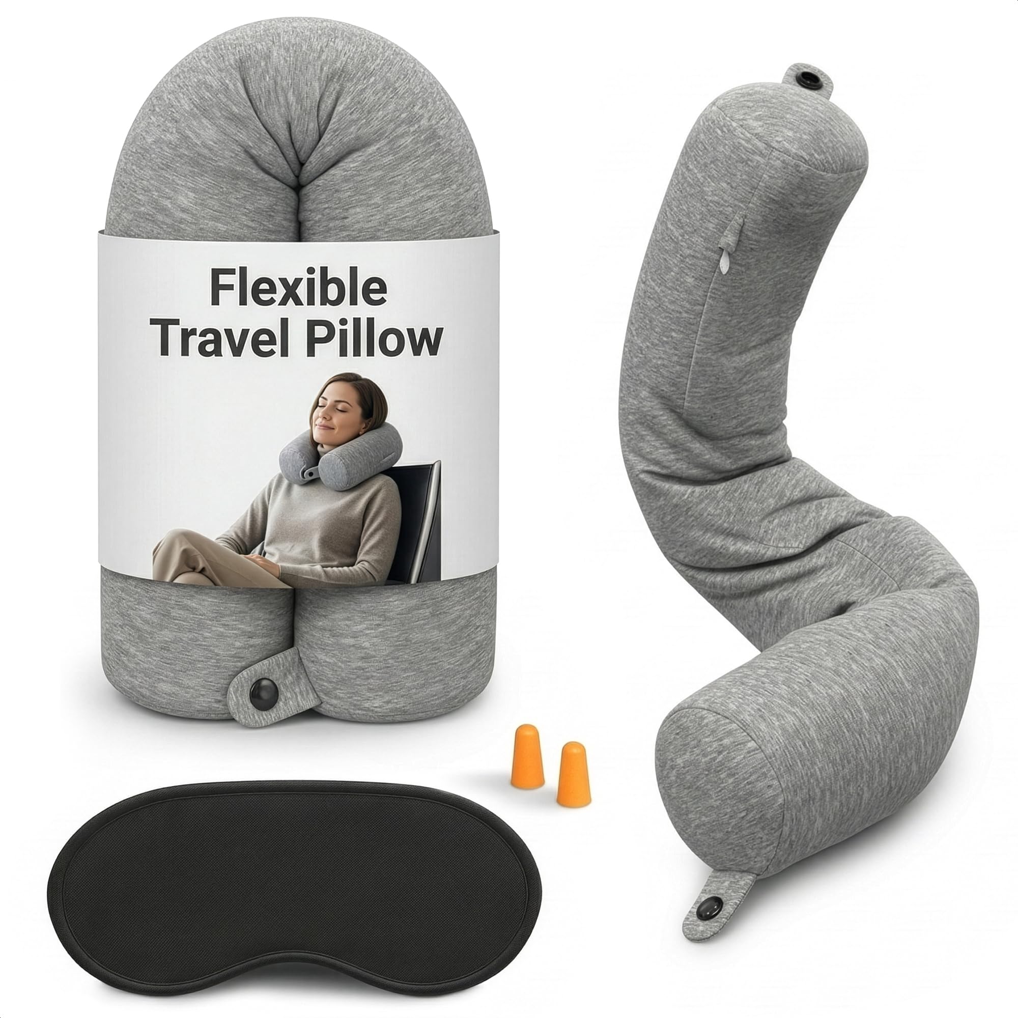 Amazon.com: Twist Memory Foam Neck Pillow Travel Airplane, Car
