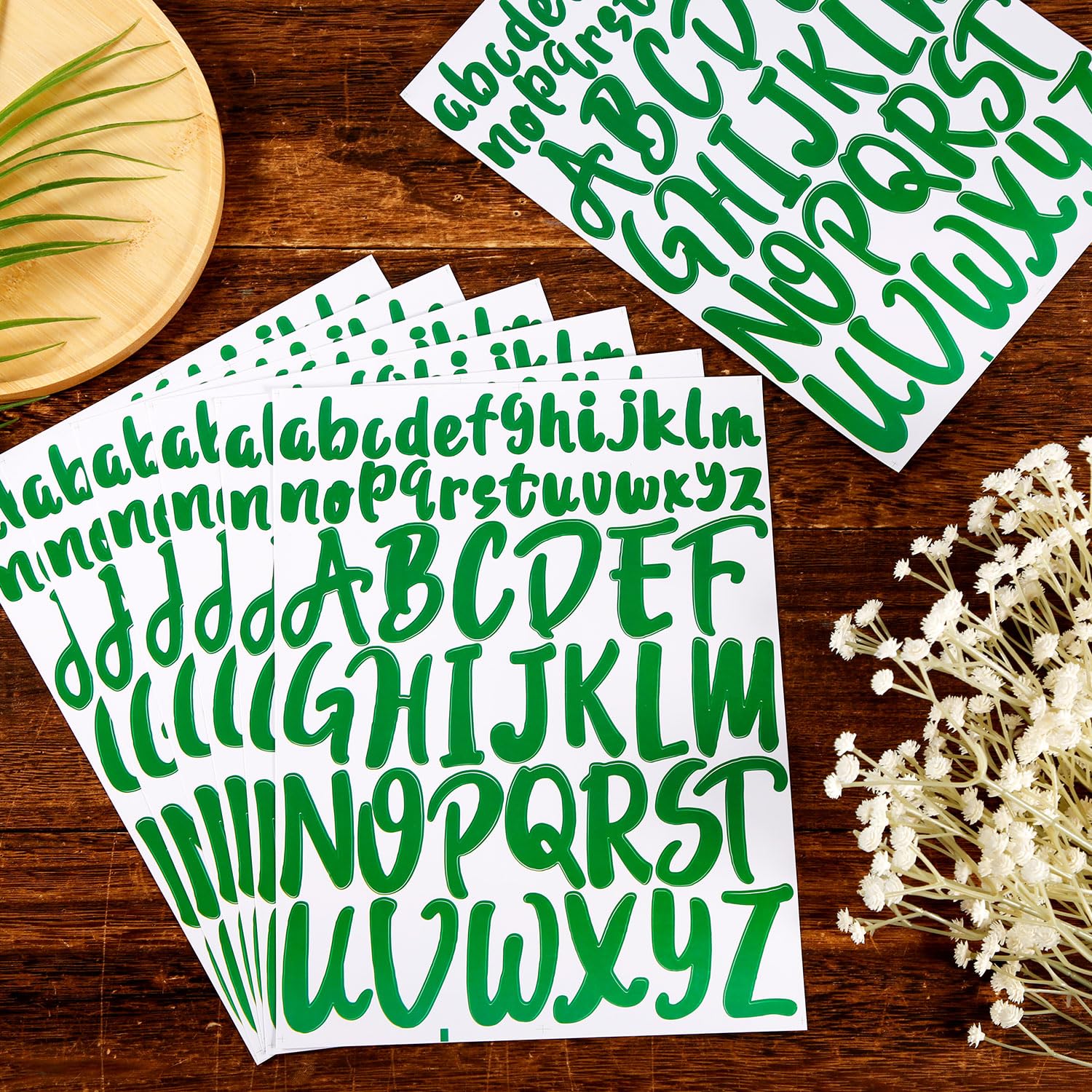 Zfseyuh 24 Feuilles Lettres Autocollantes,10 Cm Imperméable Lettres