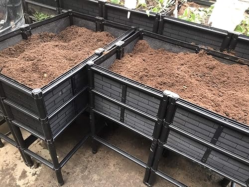 Miniatura 35 de Cama de jardín elevada con patas y malla, material no tóxico protegido contra el sol, 36 pulgadas de largo x 24 pulgadas de ancho x 27 pulgadas