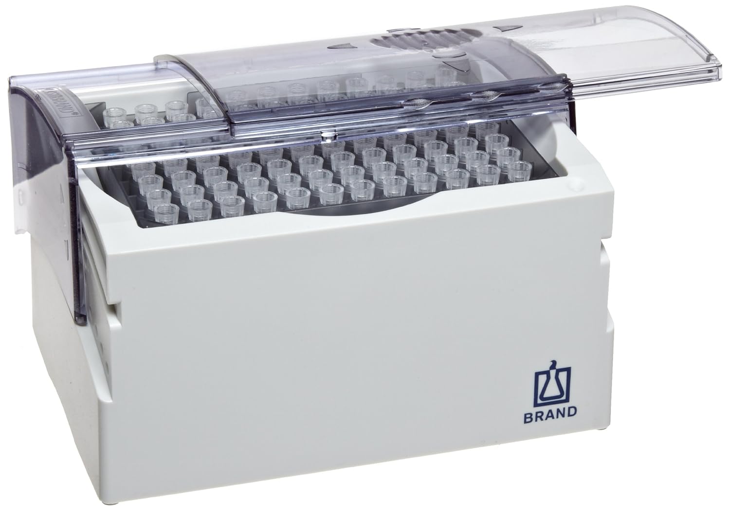 BrandTech 702204 Polycarbonate 0.5-20 microliter Ultra-Micro Pipette Tips Box SL with Sliding Lid (Pack of 96)