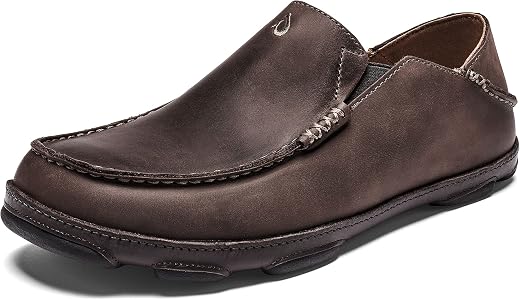 OluKai Moloa Shoe - Men's Dark Wood/Dark Java 8.5 D(M) US