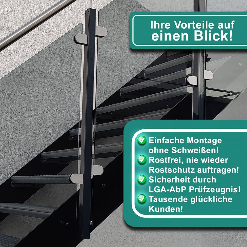 Forte L'installazione Di Ringhiere Frameless Perno Di Vetro Morsetto 12mm16mm Su - Foto 4