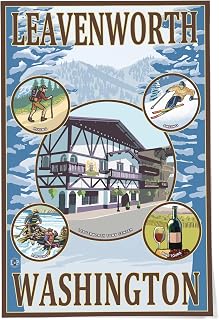 Lantern Press 24x36 Inch Giclee Art Print Wall Decor, Leavenworth, Washington Views