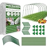 Garden Mesh Netting Kit, 10x33FT Ultra Fine Mesh Netting with 6 Sets Fiberglass Garden Hoops & 18 Clips for Tree Fruit Barrier Vegetable Fruits Flowers Shrubs Plant Covers Net