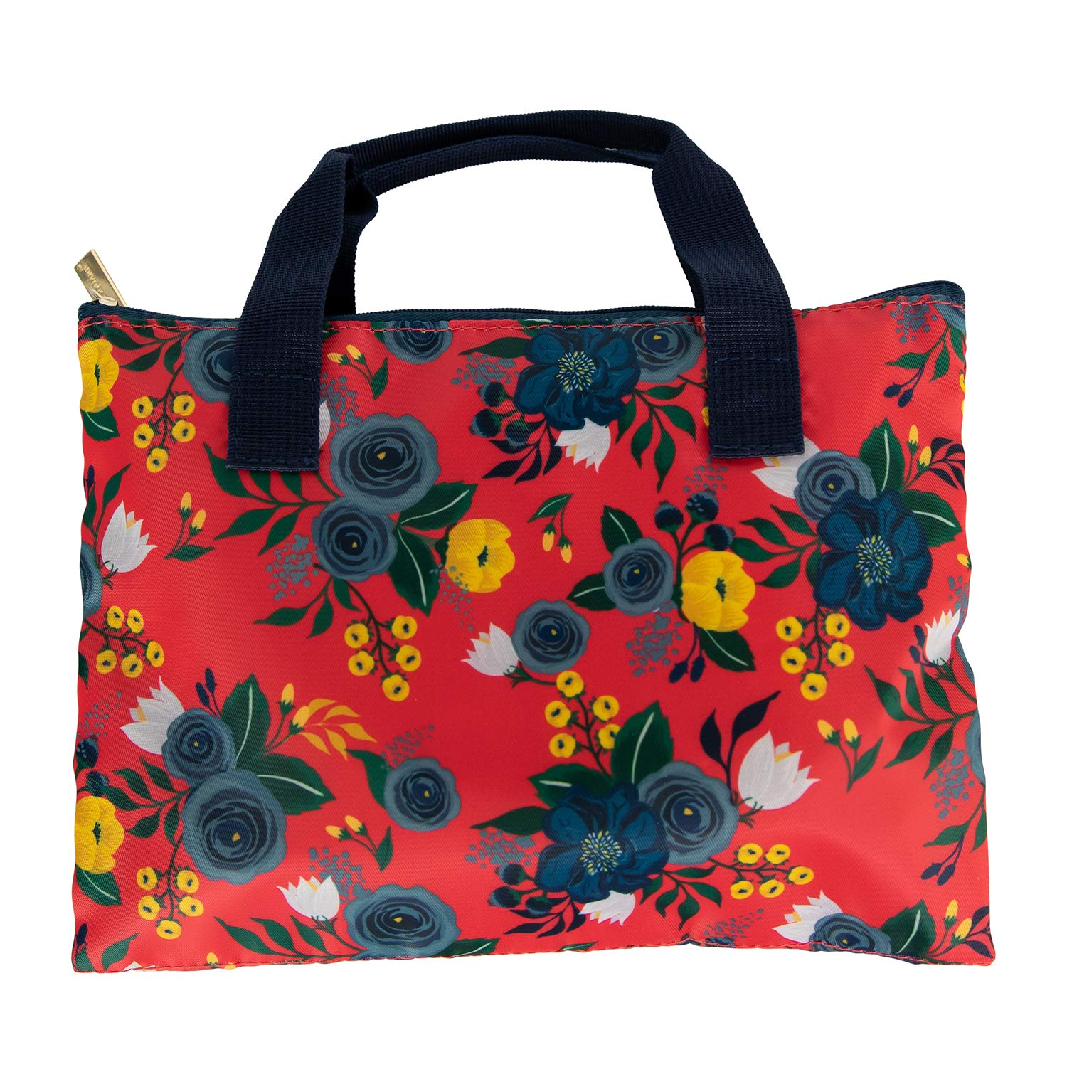 Monaco Pink Floral 10 x 7.5 Canvas Carryall Cosmetic Bag