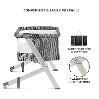 Vista 4 de Dream On Me Moisés Flora Compacto y Moderno, Blanco y Negro