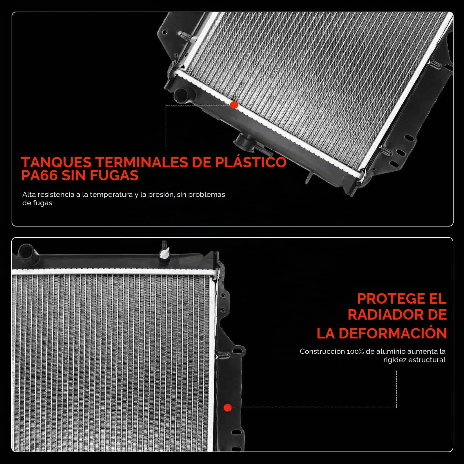 Frankberg Radiador enfriador de agua enfriador de motor transmisión | Compatible con: SJ 413 OS, SJ 410, SUV Samurai cerrado SJ, SJ 410 Cabrio OS