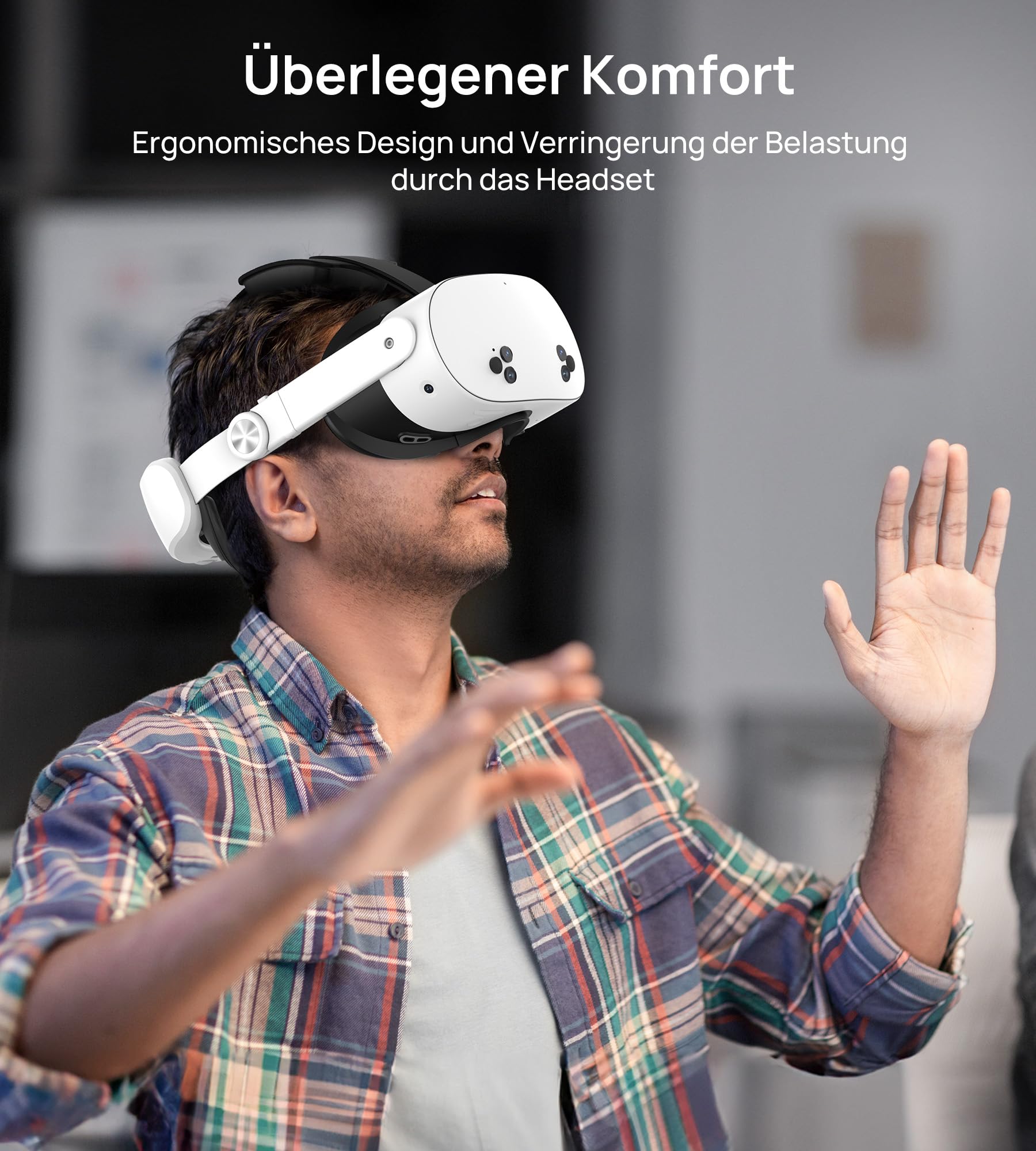 TRANSNOVO Head Strap mit 10000mAh Akku kompatibel mit Meta Quest 3/Quest 3S/Quest 2, VR Zubehör Elite Strap Ersatz für Oculus Quest 3, Verstellbares Headstrap für Komfort & Verlängerte Spielzeit