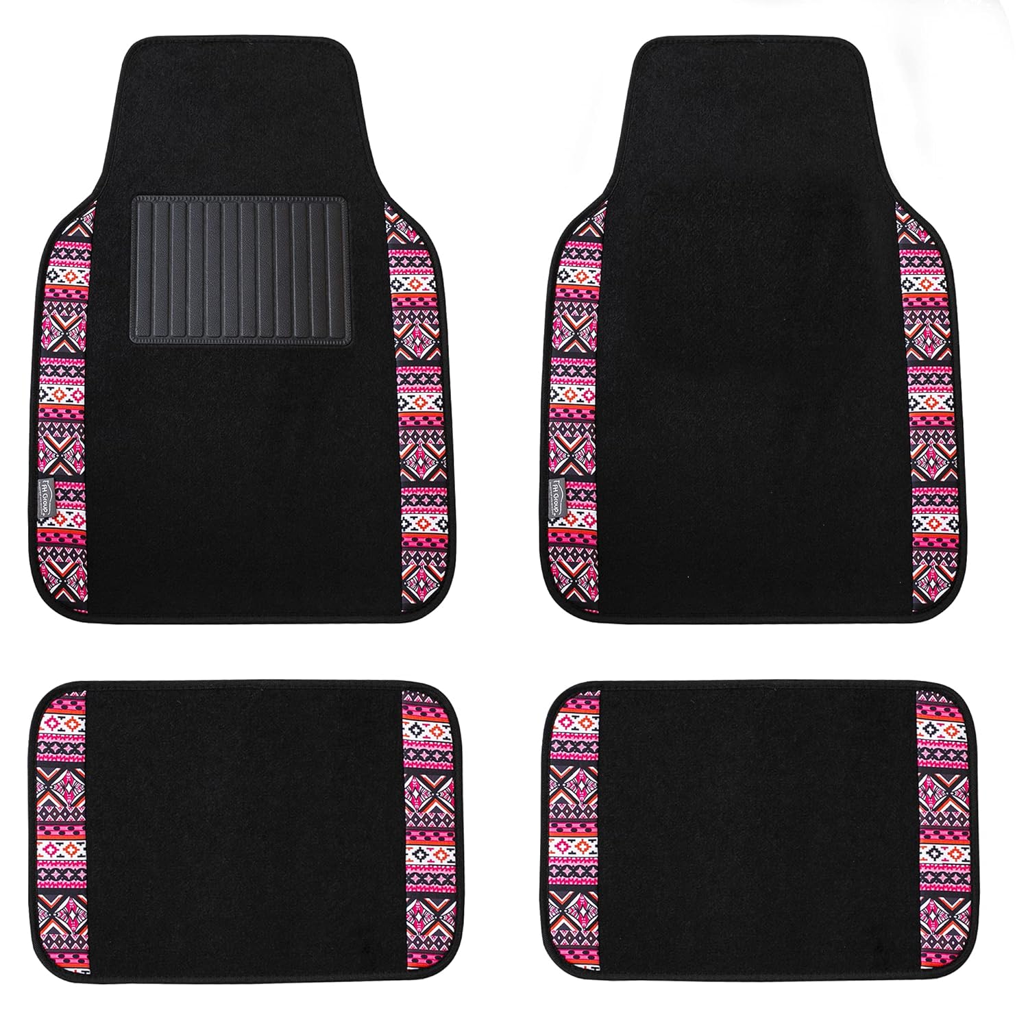 FH Group Car Floor Mats - Southwestern Print Carpet Floor Mats for Cars Universal Fit Automotive Floor Mats
