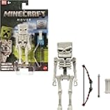 Mattel Minecraft Action Figure & Accessories Set, 4-inch Skeleton Posable Character Collectible Inspired by A Minecraft Movie