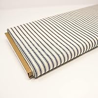 Roc-lon 44/45" 100% Cotton Woven Ticking Stripe Navy Fabric - Cut by Yard for Crafts, Curtains & Home Decor