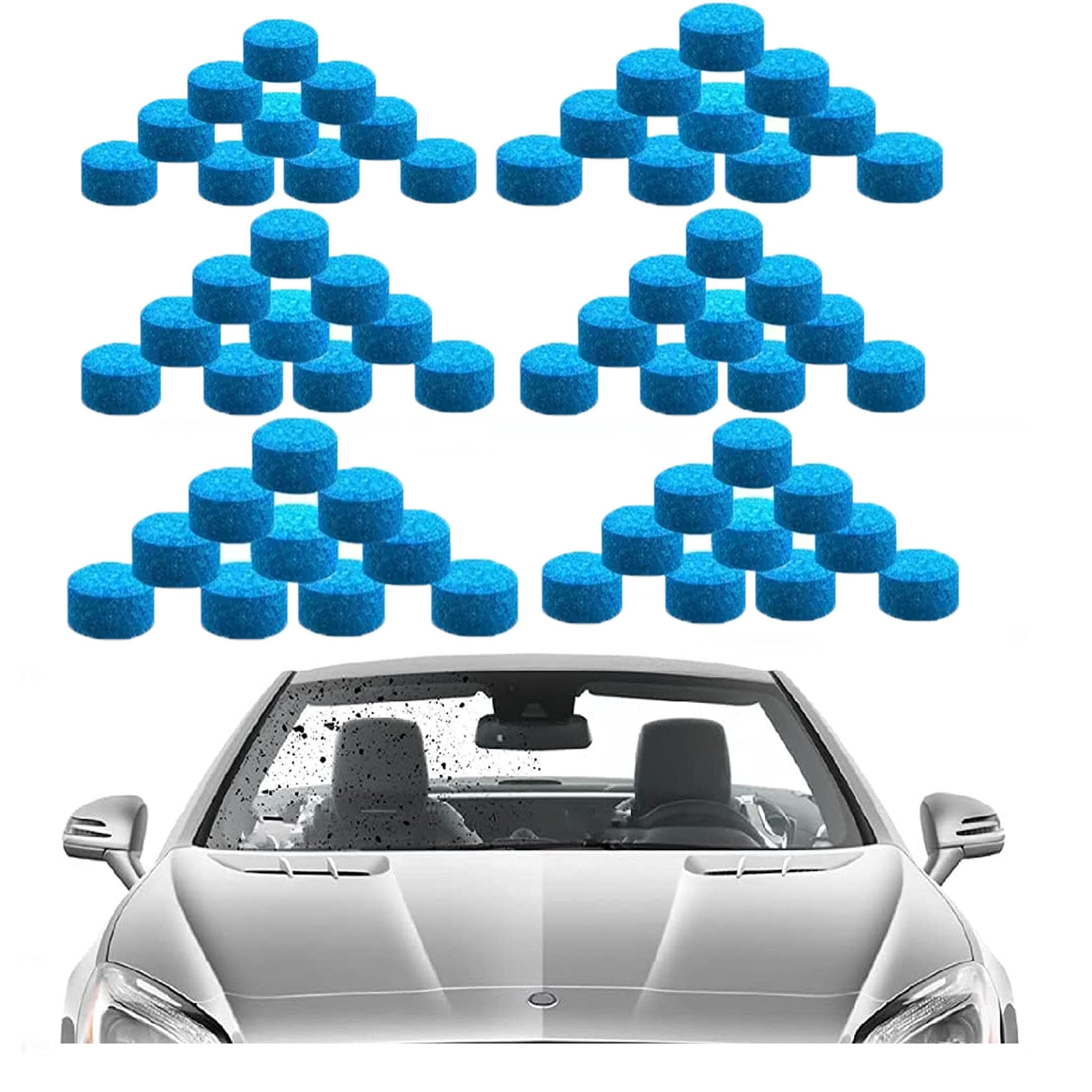S R SHINE 140 Pcs Glass Cleaner and Washer Strong Cleaning Concentrate Car mirror Cleaner Effervescent Tablets (Glass Cleaning Tablets) (140)-image-33