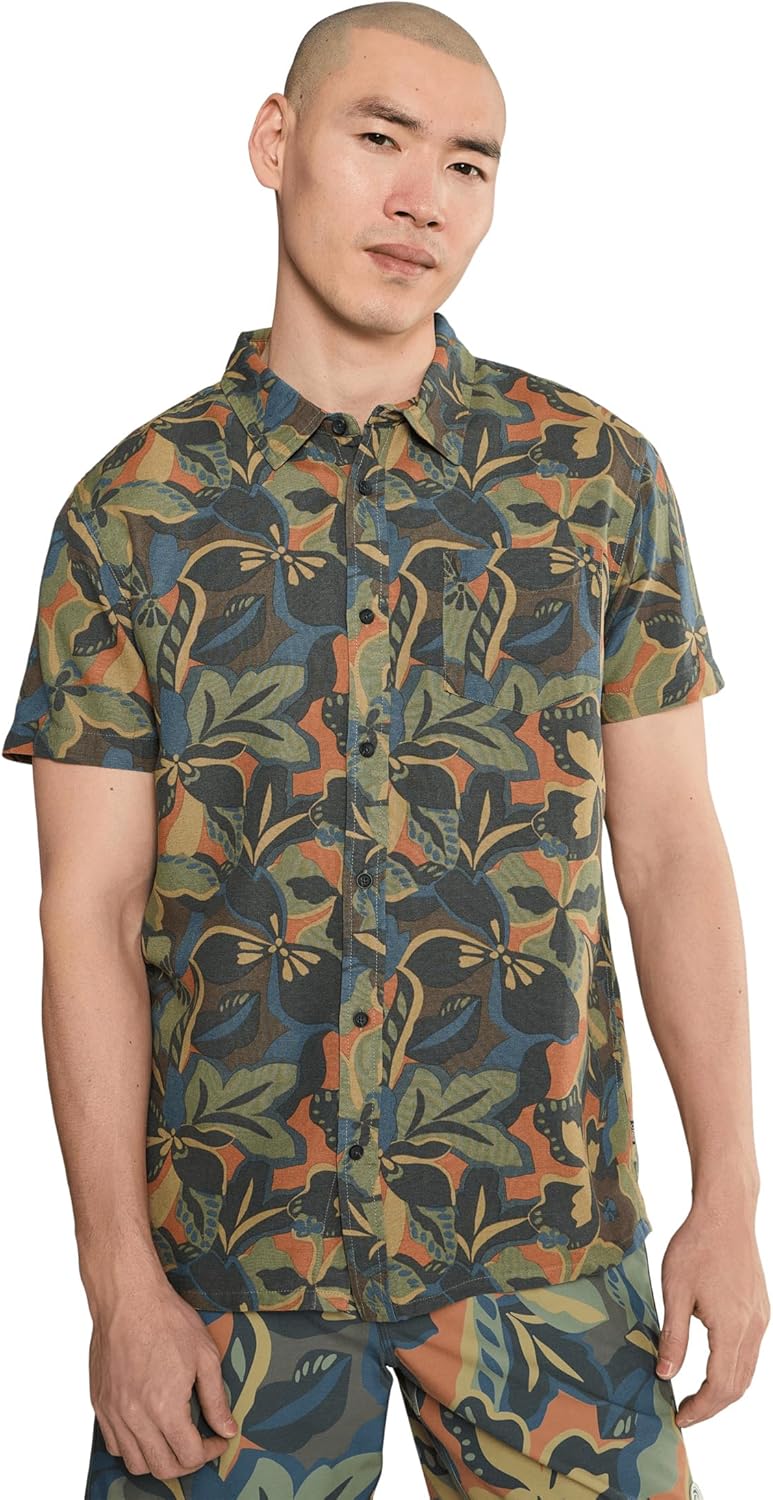 O'NEILL Men's Og Print Standard Short Sleeve Woven Shirt