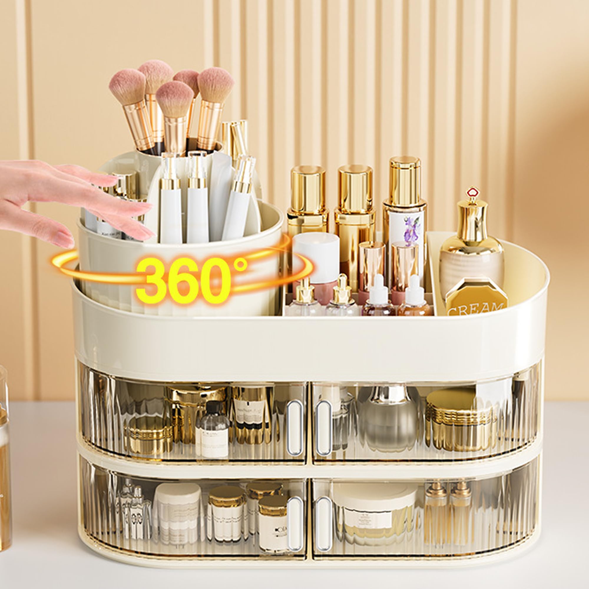 Makeup Organizer Bagno Porta Trucchi Organizer Contenitore Trucchi Portatrucchi Organizzatore per Cosmetici Comò Camera da Letto