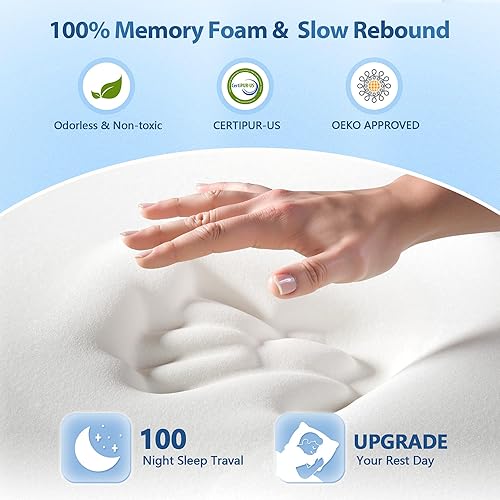 Miniatura 2 de Almohada cervical cervical para dormir, almohadas ergonómicas de contorno lateral para adultos, almohada ortopédica refrescante para aliviar el