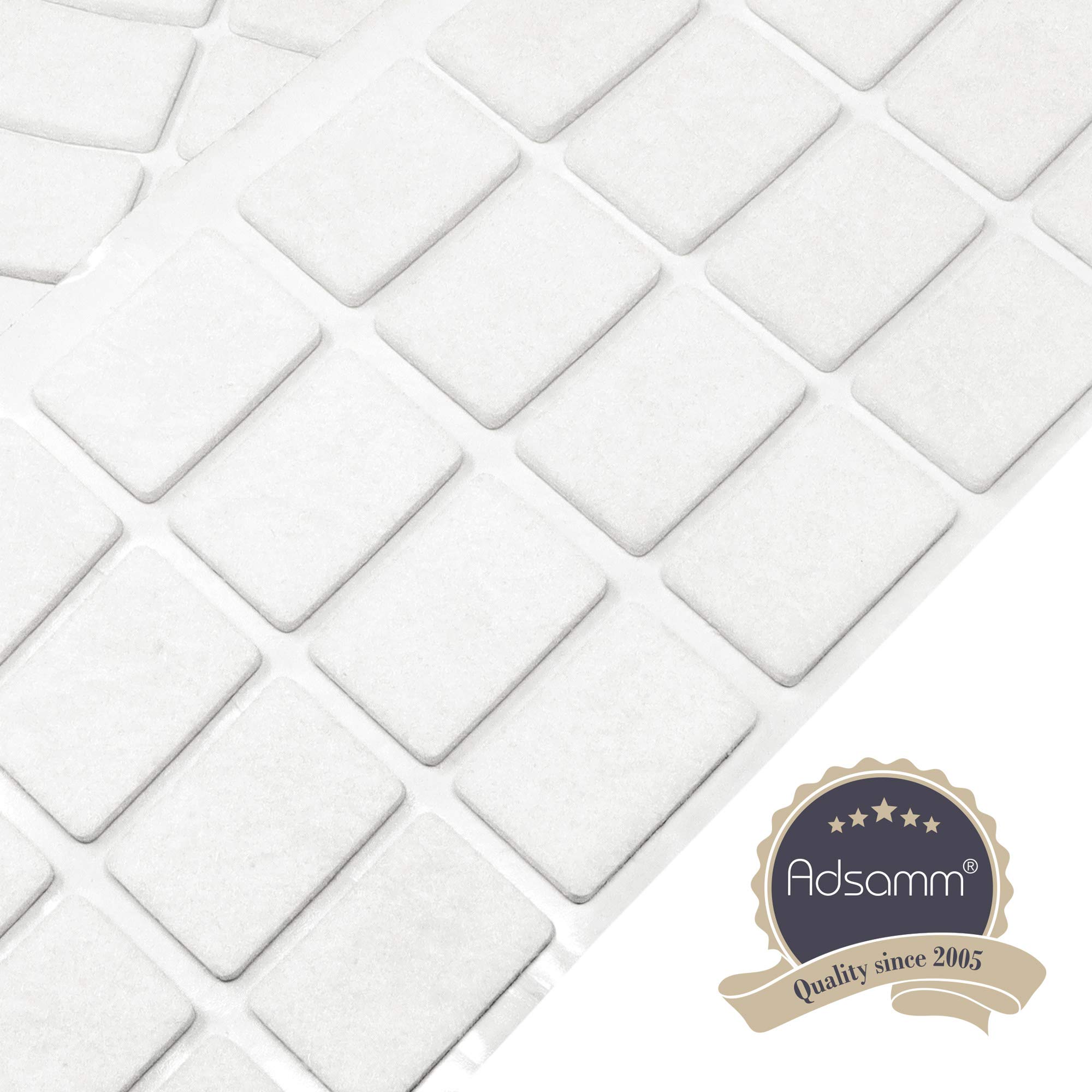 Adsamm® / 50 x zelfklevende viltglijders/Wit/ø 45 mm/Rond/Meubelviltglijders met een dikte van 3,5 mm/Meubel- en vloerbescherming