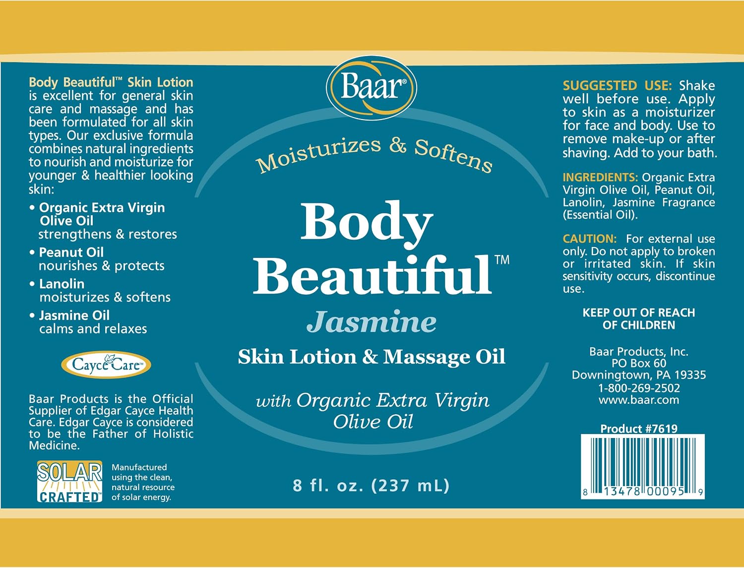 Body Beautiful, Jasmine Scent