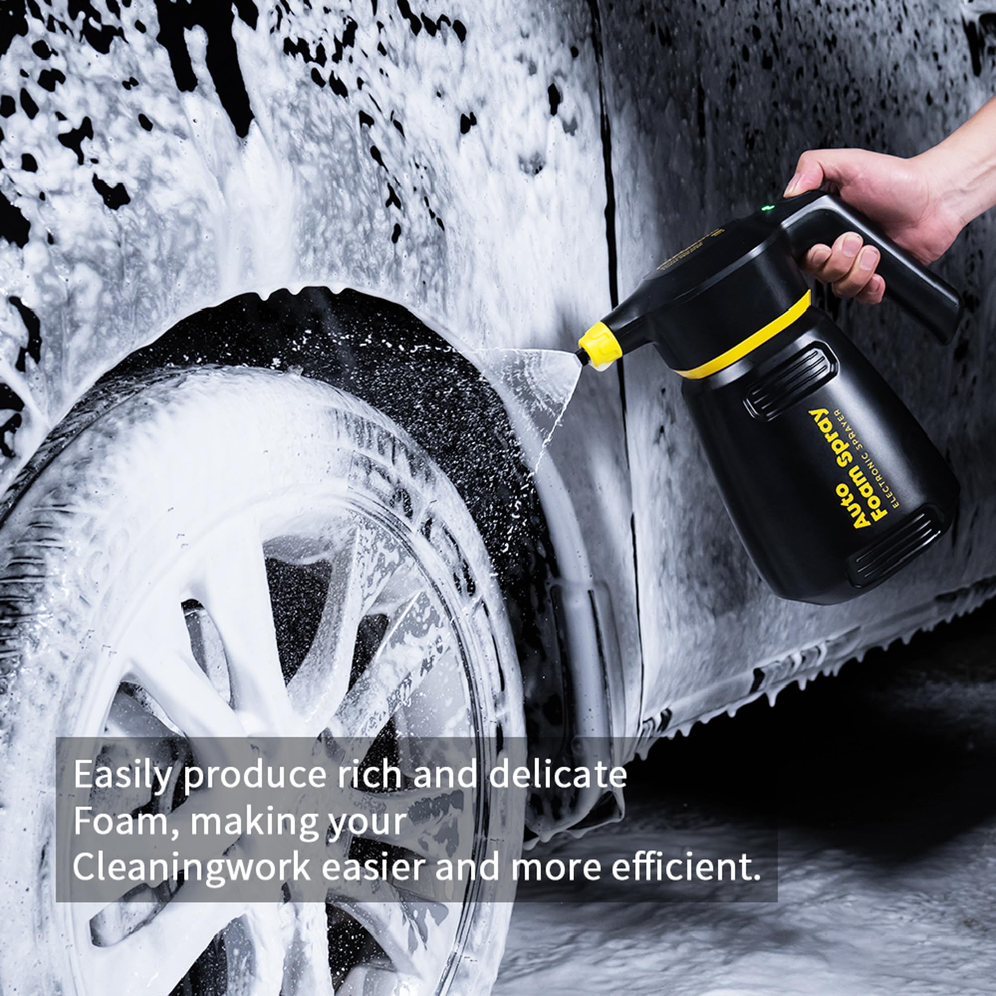 Produktbild von Elektrische Sprühflasche 1,5L - Automatischer Schaumsprüher Für Auto & Pflanzen