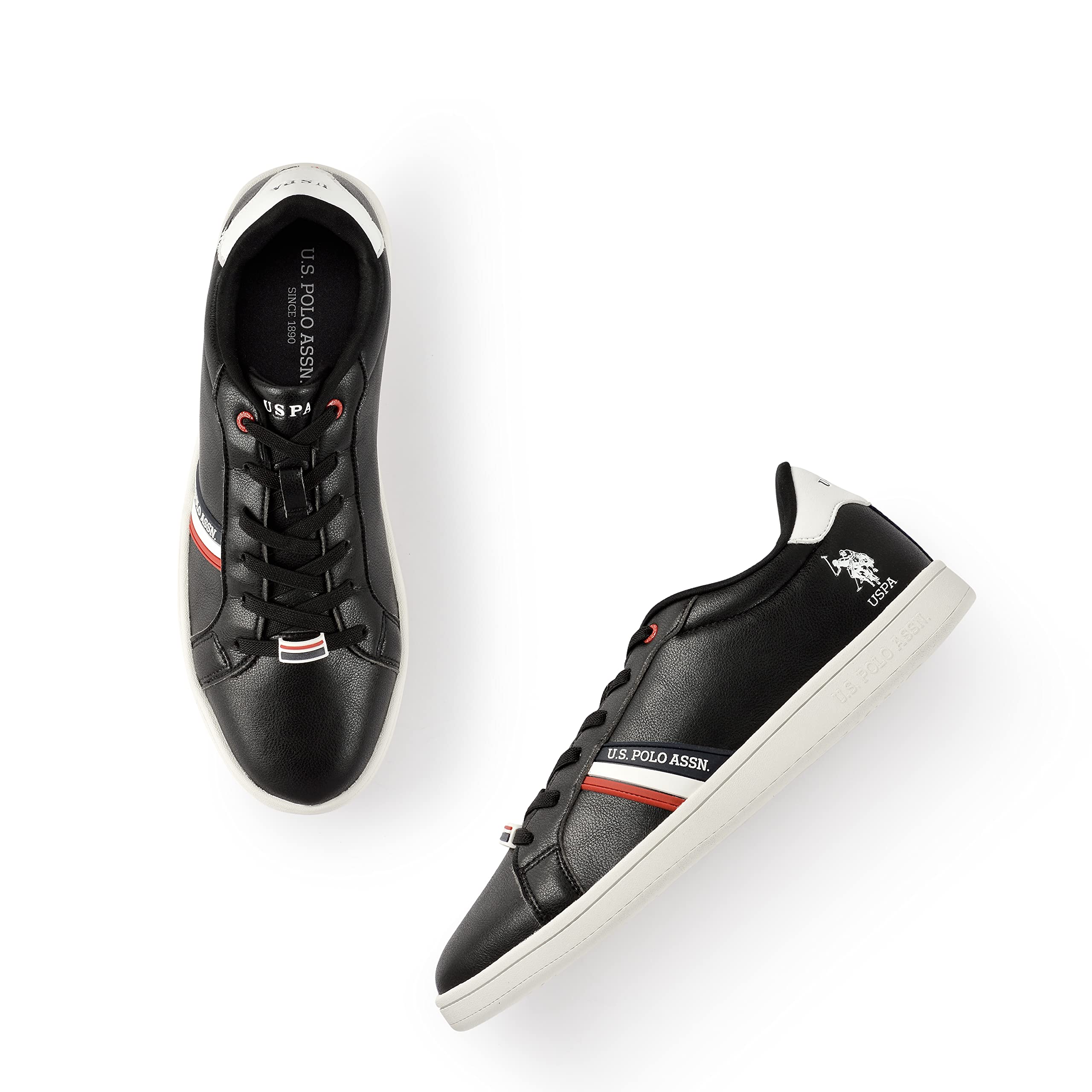 U.S. Polo Assn. ALCOR Mens Off White Sneakers-(UK/11) (US/12) (2FD22510A01) (B0B8T62VXB) Amazon Price History, Amazon Price Tracker