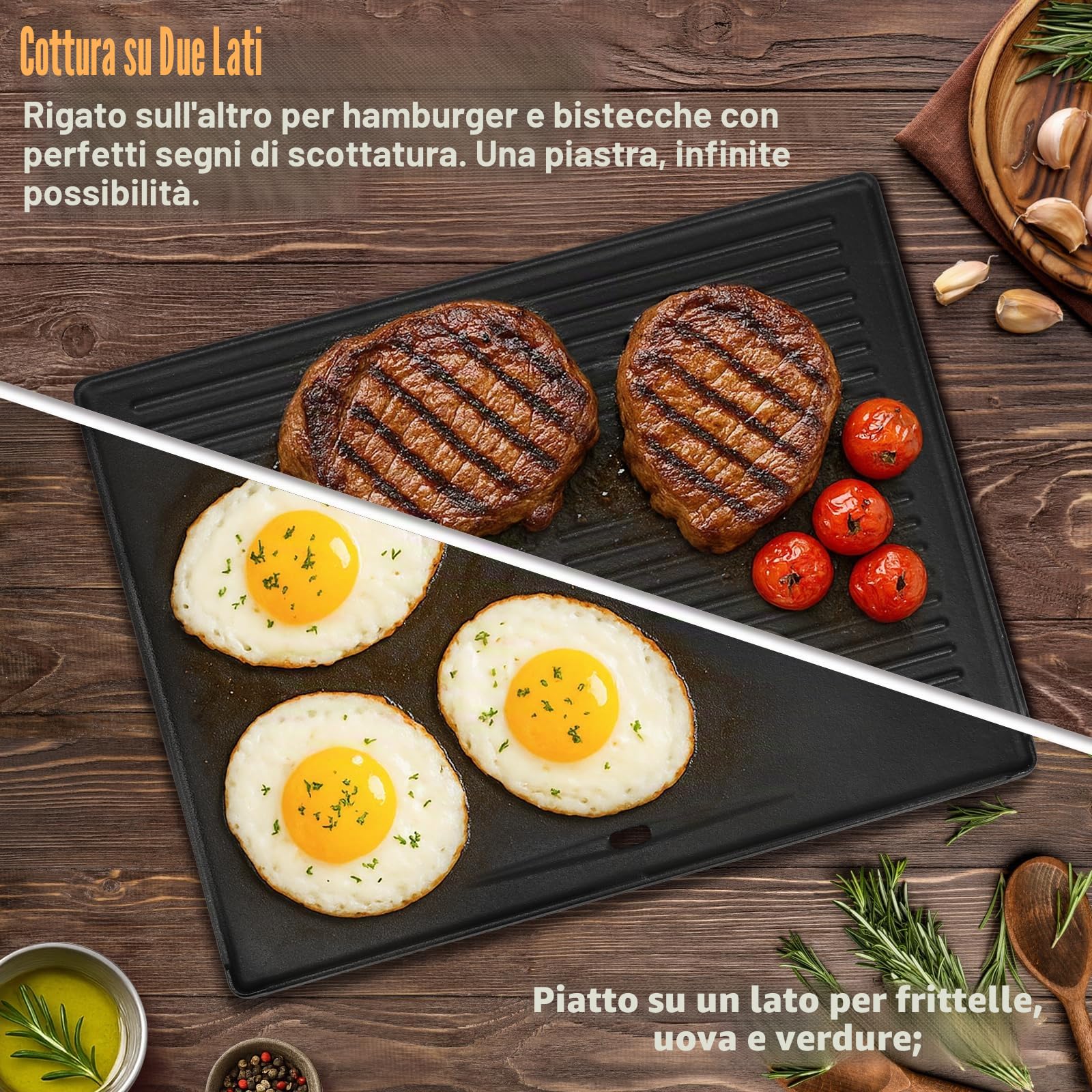 Denmay Griglia grill universale per barbecue a gas Taino Pro/Red serie 4 e 6, 41,5 x 31 cm, in ghisa per serie Burnhard Fred