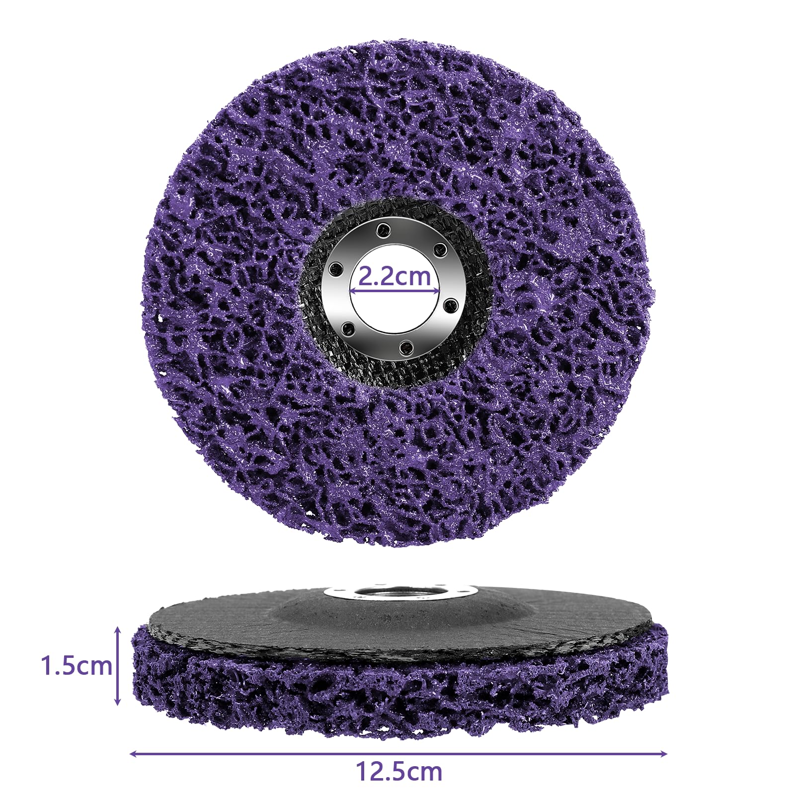 Mkitnvy 125 mm CSD tarcza szlifierska, 5 sztuk, czarne tarcze do czyszczenia, zestaw 5 sztuk, tarcze szlifierskie, tarcze z tkaniny nylonowej, czyste paski, usuwa farbę, rdzę