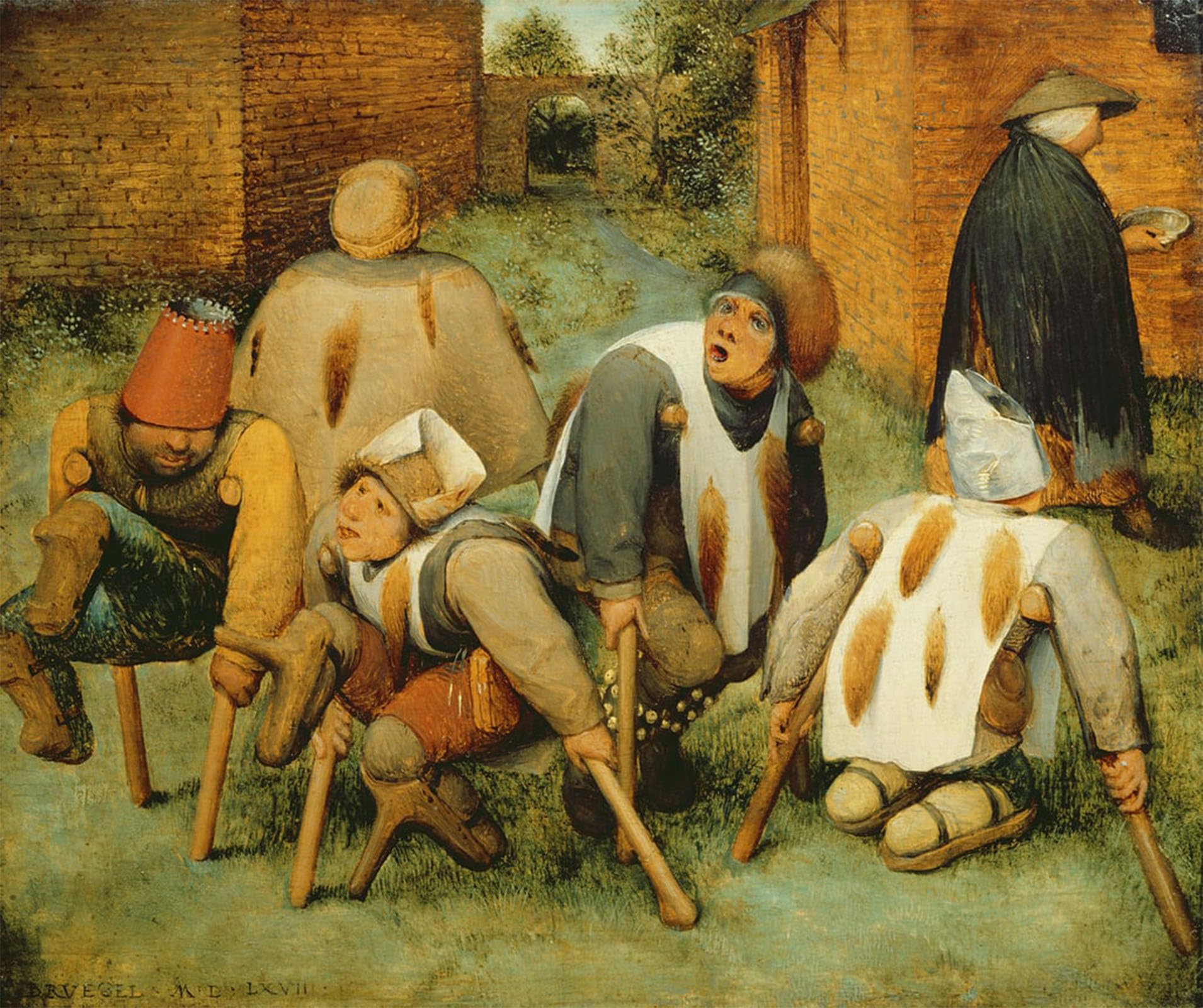 POSTERIIk Famous Modern Artwork Art Mural the Beggars by Pieter Bruegel the Elder Oil Paintings Pictures for Home Decor 60x90cm